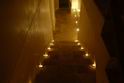 Tealights on the stairs