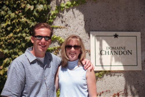 Kathy & Marc at Domaine Chandon Grapes - KLM Photo
