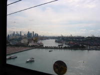 Singapore skyline from Cable Car - KLM Photo