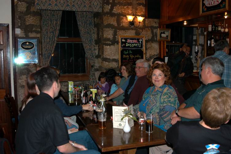 The Group in the bar at Culcreuch